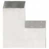 Conectores de postes en L 4 uds metal galvanizado 101x101 mm 3