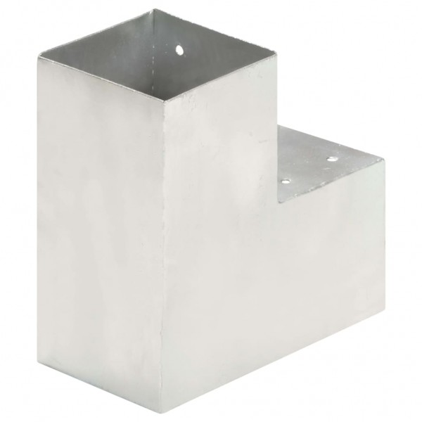 Bases para poste em forma L 4 pcs 101x101 mm metal galvanizado M 5