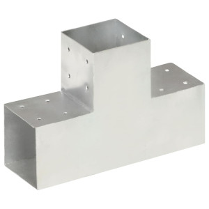 Bases para poste em forma T 4 pcs 101x101 mm metal galvanizado H
