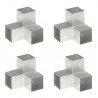 Conectores de postes en Y 4 uds metal galvanizado 101x101 mm 1