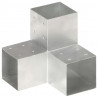 Conectores de postes en Y 4 uds metal galvanizado 101x101 mm 3