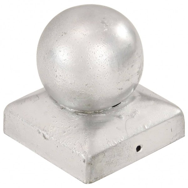 Tapas para postes 6 uds metal galvanizado globo final 71x71 mm M 3