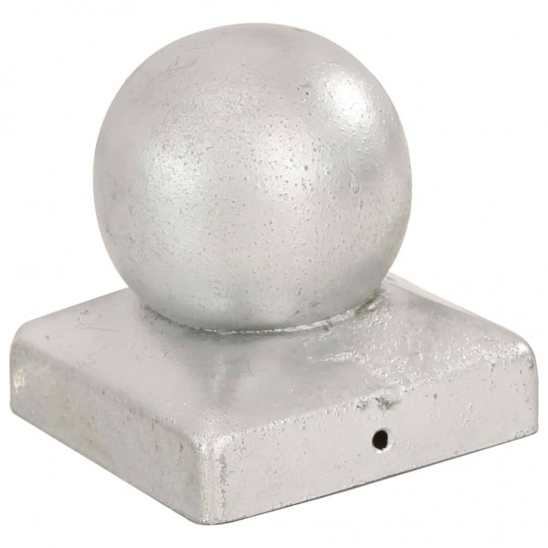 Tapas para postes 6 uds metal galvanizado globo final 71x71 mm M 4