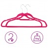 Juego de perchas ropa 20 uds antideslizantes terciopelo rosa 2