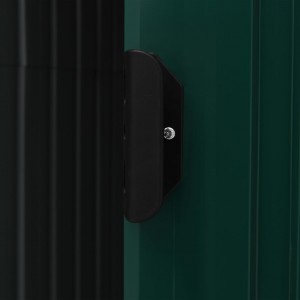 Abrigo de jardim c/ prateleiras 205x130x183 cm ferro verde H