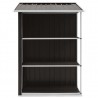 Abrigo de jardim c/ prateleiras 205x130x183 cm ferro castanho 5
