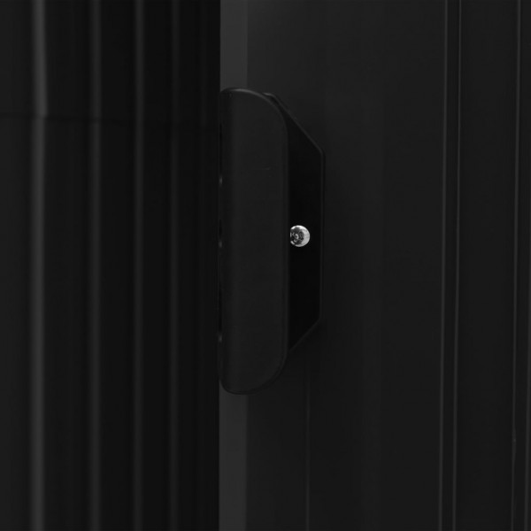 Cobertizo jardín y estantería hierro antracita 205x130x183 cm M 2