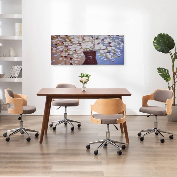 Set de lona para pared flores en jarrón multicolor 150x60 cm D