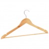 Juego de perchas para ropa 100 uds antideslizantes madera dura 2