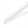 Juego perchas ropa 100 uds antideslizantes madera dura blanco 5