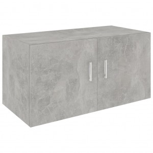 Armario de pared madera contrachapada gris hormigón 80x39x40 cm H