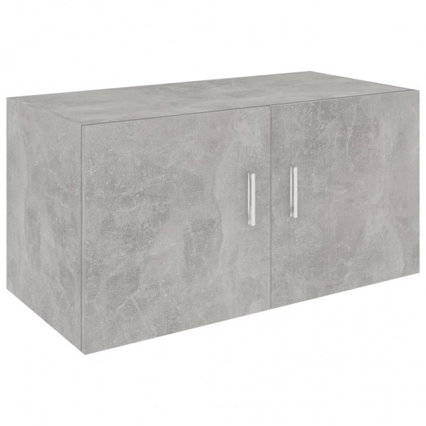 Armario de pared madera contrachapada gris hormigón 80x39x40 cm M 2