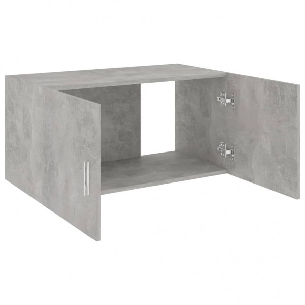 Armario de pared madera contrachapada gris hormigón 80x39x40 cm M 5