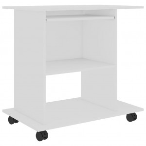 Mesa de ordenador madera contrachapada blanco 80x50x75 cm H
