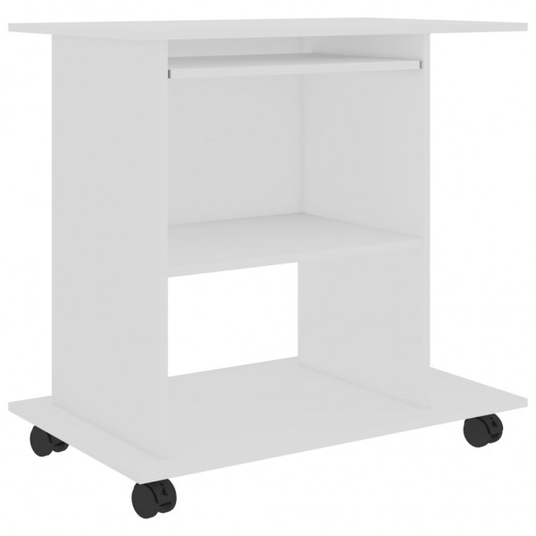 Mesa de ordenador madera contrachapada blanco 80x50x75 cm M 2
