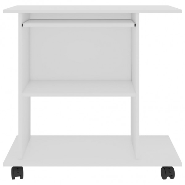 Mesa de ordenador madera contrachapada blanco 80x50x75 cm M 4
