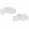 Set de mesas de centro madera contrachapada blanco 100x48x40 cm 4