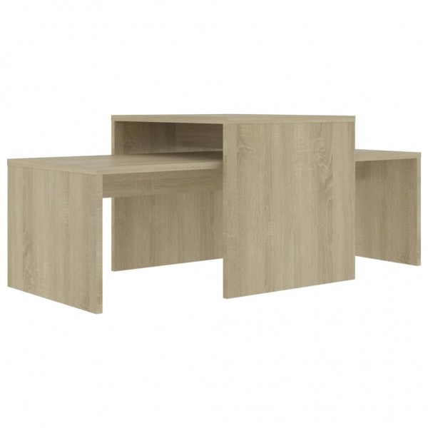 Mesa de centro madera contrachapada color roble 100x48x40 cm M 2