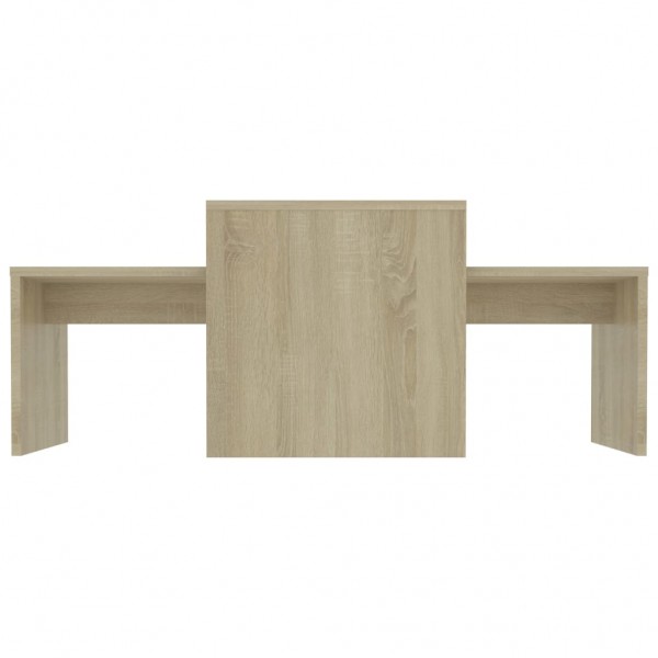 Mesa de centro madera contrachapada color roble 100x48x40 cm M 4