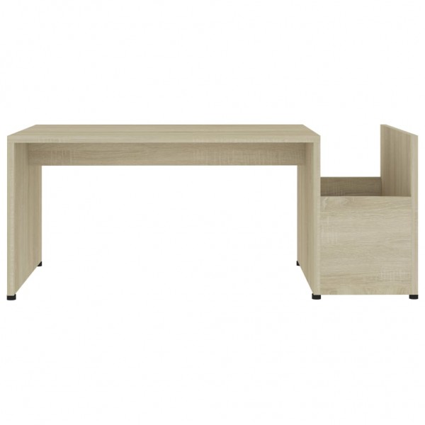 Mesa de centro madera contrachapada color roble 90x45x35 cm M 4