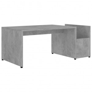 Mesa de centro madera contrachapada gris hormigón 90x45x35 cm H
