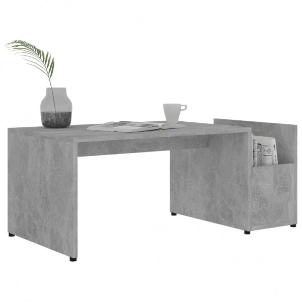 Mesa de centro madera contrachapada gris hormigón 90x45x35 cm M 3