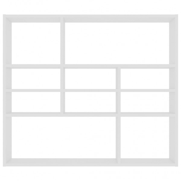 Estantería de pared madera contrachapada blanco 90x16x78 cm M 3