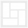 Estante de parede 45.1x16x45.1 cm derivados de madeira branco 4