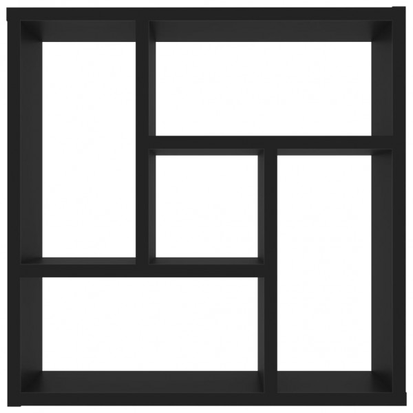Estante de parede 45.1x16x45.1 cm derivados de madeira preto M 4