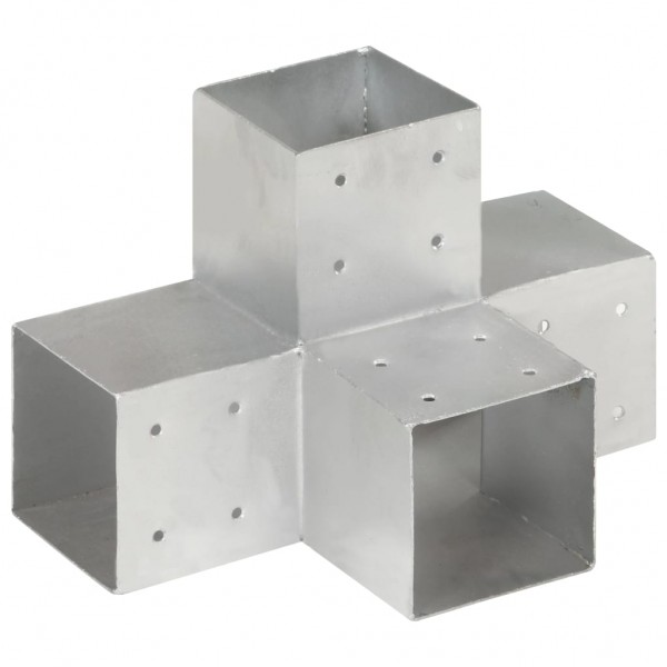 Conector de postes en forma de X metal galvanizado 101x101 mm D