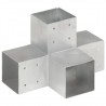 Base para poste em forma de X 101x101 mm metal galvanizado 1