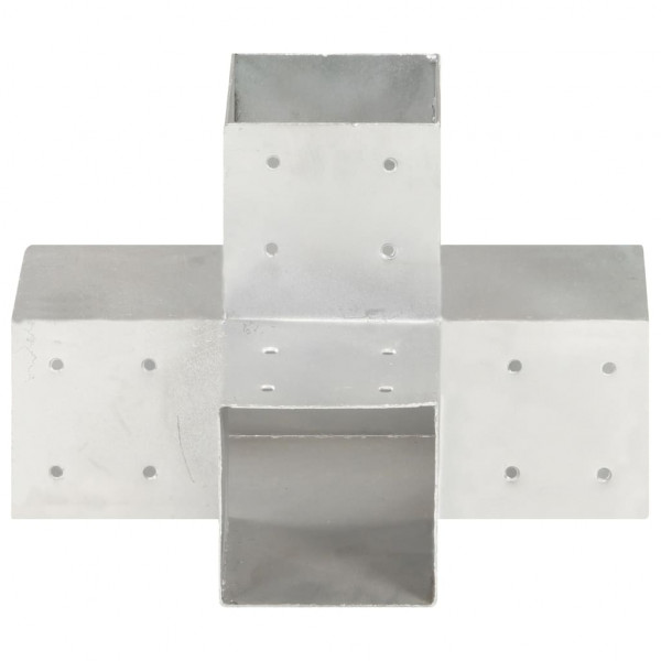 Conector de postes en forma de X metal galvanizado 101x101 mm M 3