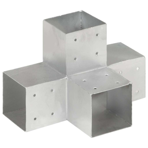 Bases p/ poste em forma de X 4 pcs 101x101 mm metal galvanizado M 2