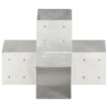 Conectores de postes en X 4 uds metal galvanizado 101x101 mm 3