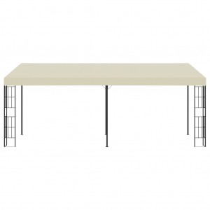 Gazebo de montagem na parede 3x6 m tecido creme H
