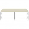 Gazebo de montagem na parede 3x6 m tecido creme 2