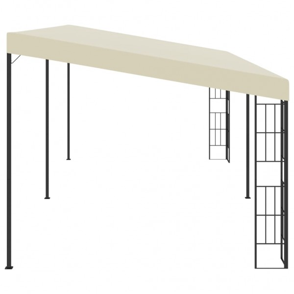 Gazebo de montagem na parede 3x6 m tecido creme M 3