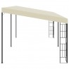 Gazebo de montagem na parede 3x6 m tecido creme 3