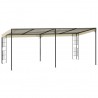Gazebo de montagem na parede 3x6 m tecido creme 4