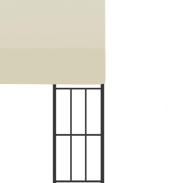Gazebo de montagem na parede 3x6 m tecido creme M 5