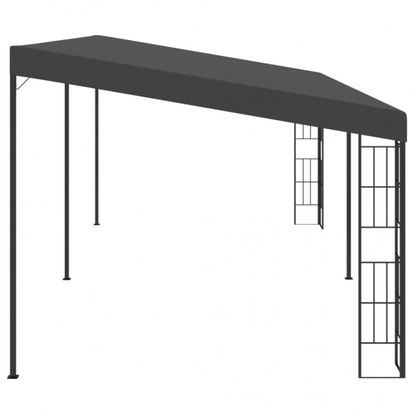 Gazebo de montagem na parede 3x6 m tecido antracite M 3