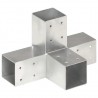 Base para poste em forma de X 71x71 mm metal galvanizado 1