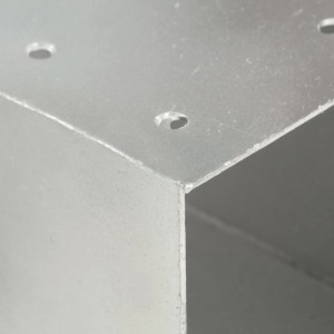 Base para poste em forma de X 71x71 mm metal galvanizado H