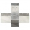 Base para poste em forma de X 71x71 mm metal galvanizado 3