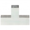 Conector de postes en forma de X metal galvanizado 71x71 mm 4