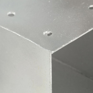 Conectores de postes en X 4 uds metal galvanizado 71x71 mm H