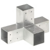 Bases para poste em forma de X 4 pcs 71x71 mm metal galvanizado 2