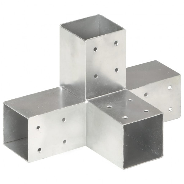 Bases para poste em forma de X 4 pcs 71x71 mm metal galvanizado M 3