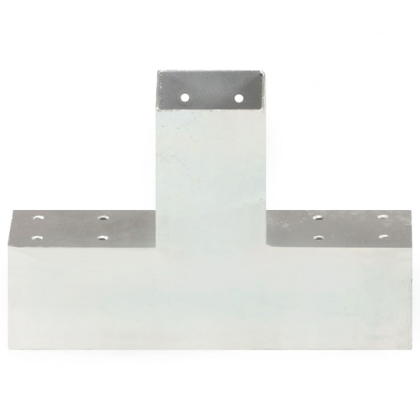 Conectores de postes en X 4 uds metal galvanizado 71x71 mm M 5