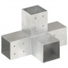 Base para poste em forma de X 81x81 mm metal galvanizado 1